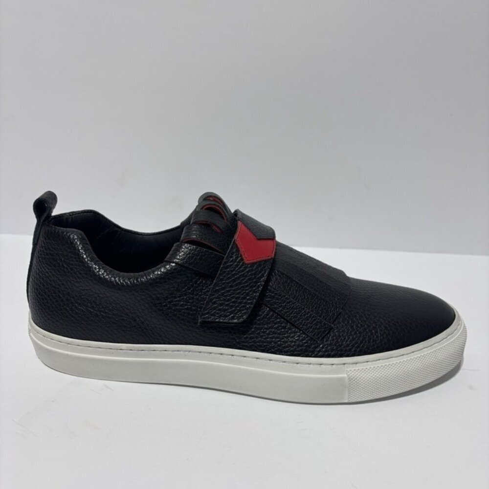 Tiannia Barnes Women’s Serena Black Leather Sneakers, Size EUR 41, US 10 M